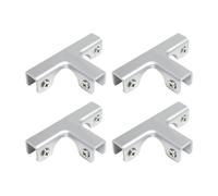 Connecteurs De Serrage T 4PCS Tiègers Forme Réglables Pincons En Aluminium Clip Vitre Pour Les Diviseurs Boîte Multifonction Clip D'installation Facile