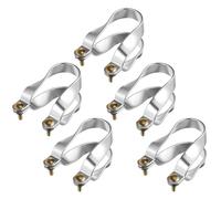 Connecteurs de serre en aluminium - Ensemble de pinces de support de panne en cinq parties, connecteur de tuyau de grille pour cadre de serre cadre top rail montage de clôture | Structure de serre en