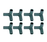 Connecteurs de Support de Plantes à 3 Voies, Joints de piquets de Jardin en Plastique de Haute qualité pour serres et Jardinage, Ensemble de 8 pièces 6 x 6 x 6 cm