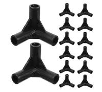 Connecteurs de Tente 50 Pièces, PE Noir, Diamètre Intérieur 9,5mm | Configuration Flexible, Remplacement Facile, pour Cadres de Canopée et Sites de Camping, Surface Facile à Nettoyer