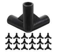 Connecteurs de Tente 50 Pièces PE Noir, Diamètre Intérieur 9,5mm | Installation Facile, Compatibilité Multi-cadres, pour Patios et Auvents Événementiels, Joints de Rechange pour DIY