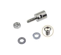 Connecteurs de tige de poussée de 1,3 mm, 1,8 mm et 2,1 mm, butée de liaison, positionneur de servo à réglage rapide en métal for bateaux RC DIY (pièce détachée)(1.3MM round head)