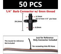 Connecteurs de tube barbelé pour pot de fleur,d'argile goutte à goutte,jardin et pelouse,4mm,7mm,50 pièces - Type 50pcs #J