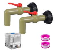 Connecteurs de tuyau à connexion rapide, 2 pièces, raccords de réservoir IBC en plastique, robinet à boisseau sphérique 1 pouce, accessoires réservoir avec connecteurs tuyau ruban, connexi