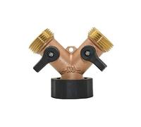 Connecteurs de tuyau LRJSKWZC Robinet de jardin à 2 voies en laiton filetage femelle 3/4 y Collecteur de soupape d'irrigation rapide Connecteur rapide Tuyau de jardin Manifold 1 set (Color : BSP)
