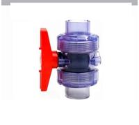 Connecteurs de tuyaux UPVC transparents, 20~63mm, Joints de tubes d'irrigation de jardin, Aquarium, réservoir de poissons, raccords de tuyaux de Drainage, Valve(Lavender,50mm)