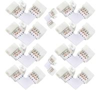 Connecteurs droits 4 broches, puissance maximale pour bandes LED RGB de 10 mm de large, résistants à la chaleur, matériau ignifugé pour des