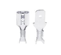 Connecteurs électriques 100pcs 2,8 mm 4,8 mm 6,3 mm Spring Femelle mâle Blinde à Froid Terminaux connecteurs en Haut-Parleur de Voiture Connecteurs de Fil électrique