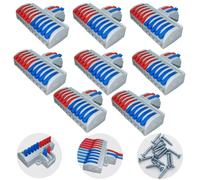 Connecteurs électriques, 8pièces Bornes de Lustre Enfichables, CTRICALVER 2 en 10 sorties Rapide Bornes de Connexion pour circuit inlining Connecteurs de fils compacts