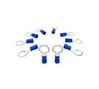connecteurs électriques, Lot de 50 cosses à sertir en cuivre étamé isolées PVC circulaires bleues RVS2-8 16-14 AWG
