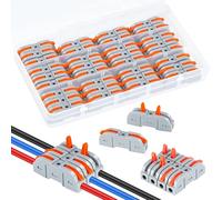 Connecteurs Électriques, Rapides à Levier pour Domino Électrique et Cosses Électriques - Compatible avec Câbles 6mm², Goulottes et Raccords Étanches(33 Pièces)