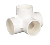 Connecteurs en PVC à quatre voies pour les projets de bricolage de tuyaux d'eau, avec matériau PVC de qualité meuble avec résistance aux fissures et finition lisse pour un assemblage stable (32PVC