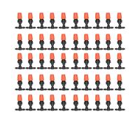 Connecteurs en t avec buses de micro-atomisation réglables Orange, 50 pièces, pour l'irrigation du jardin et des serres