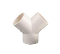 Connecteurs en t en PVC de type Y, 1 pièce, adaptateur de Joint de Tube d'alimentation en eau d'irrigation de jardin, raccords de tuyaux d'eau d'aquarium(White,63mm)