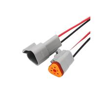 Connecteurs étanches DT06-2S/DT04-2P 2P 3P 4P 6P 8P 12P, faisceau de câbles de 15 cm, lot de 5/20/100(3P(Male Female),20 Sets)