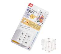 Connecteurs Fil Cube - PP, Boucle De Grille 3 x 3 cm D'installation Facile | Support De Stockage Modulaire À Tenue Ferme, Connexion Cube Pour La Maison, Dortoir, Appartement, Chambre à coucher