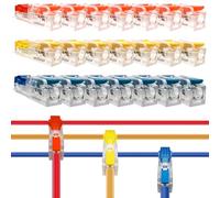 Connecteurs fils T Tap Dujelixa (15-13AWG 1T à 1) 21Pcs Connecteurs fils rapides T Tap, PC et cuivre étamé, 7 chacun pour le rouge jaune bleu Pas besoin dénuder les fils ou déconnecter l'alimentation