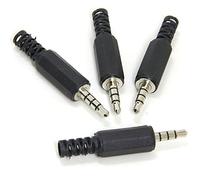 Connecteurs Jack Mâle Trrs 4 Pôles(Lot de 4) 3.5Mm (1/8") à Souder, Connecteur pour Réparation de Casques Audio