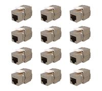 Connecteurs Keystone RJ45 blindés à boîtier métallique intégral pour module Ethernet, installation facile par simple encliquetage, compatibles