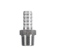 Connecteurs mâles à tuyaux en acier inoxydable 304, raccords de tuyaux, filetage de Joint barbelé BSPT 1/8 "1/4" 3/8 "1/2" 3/4 "1" pagode de plomberie(BSPT3I8-12mm)