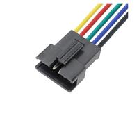 Connecteurs mâles et femelles avec câbles 10 pièces broches 2.54MM fiches mâle à femelle connecteur de fil câble fiches en queue de cochon L + E + D ligne de connexion 20cm de Long(5Pin Male)