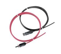 Connecteurs mâles et femelles avec câbles 6 mm² MC4 Extension Cable PV1-F Solar Panel Wire, Water.proof DC Connector Male & Female Pair for Photovoltaic System(Single-10AWG 2m)