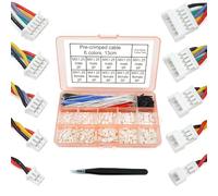 Connecteurs mâles et femelles de 1,25 mm avec câbles pré-sertis compatibles avec Molex PicoBlade pour Pixhawk Silicone Fil de 13 cm (mâle et femelle) - elechawk