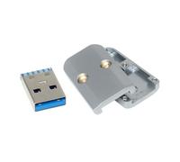 Connecteurs mâles USB 3.0 de type A à souder avec coque en alliage d'aluminium