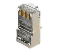 connecteurs - modular - 8 points / 8 contacts - blindés - lot de 100 - gigamédia mj8pb8c100