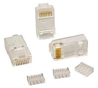 connecteurs - modular - 8 points / 8 contacts - cat5e/cat6 - lot de 10 - gigamédia mj8ep8c
