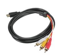 Connecteurs plaqués or de 5 pieds, 1.5 P HDTV HDMI mâle à 3 RCA Audio vidéo AV câble adaptateur de cordon pour un meilleur transfert de Signal, 1080 M