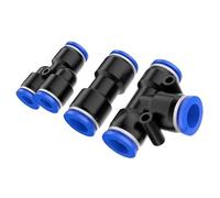 Connecteurs pneumatiques à 3 voies en plastique, 100 pièces, PE, PU, PG, PY, PW, 4, 6, 8, 10, 12 mm, raccord rapide(14mm(100pcs),PY)