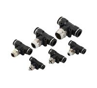 Connecteurs pneumatiques BSPT M5 1/8", 1/4", 3/8", 1/2", connecteur rapide à enfoncer, raccord d'air for plomberie, 10 pièces(PL6)