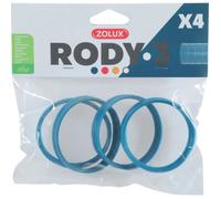 Connecteurs pour cage rongeur Rody3 - ZOLUX - Roylounge - Bleu - 4 pièces