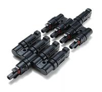 Connecteurs PV mâles et femelles, 1 paire, connecteur de panneaux solaires, câble, connecteur de branche 4 à 1 T, porte-fusible, séparateur coupleur