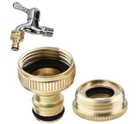 Connecteurs rapides for tuyau d'arrosage en métal, 1/2 et 3/4 pouces, adaptateur de robinet 2 en 1 for buses d'arrosage et systèmes d'irrigation, 1 pièce