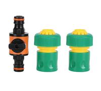 Connecteurs rapides pour tuyaux d'arrosage, ensemble de 3 pièces, robinet à tournant sphérique de type américain, kit de réparation de tuyaux en plastique ABS de haute qualité (1 robinet à bille + 2