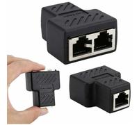 Connecteurs répartiteurs RJ45 pour réseau LAN Internet, coupleur Ethernet 1 vers 2, adaptateur double port femelle avec boîtier métallique