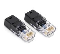 Connecteurs RJ45 avec Résistance de Terminaison 120Ω pour Test de Ligne | Double Composant 5% 0.25W, Broches 4 5 et 7 8 Connectées, Prise Diagnostic Ethernet, Simulation Court Circuit, Boîtier Noir