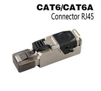 Connecteurs RJ45 Cat8 Cat7 CatsnapConnectors,sans outil en métal,prise de terminaison facile,2000MHz,câble LAN 40G,22AWG-24AWG,prise Ethernet réutilisable - Type CAT6 CAT6A Black NEW