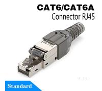 Connecteurs RJ45 Cat8 Cat7 CatsnapConnectors,sans outil en métal,prise de terminaison facile,2000MHz,câble LAN 40G,22AWG-24AWG,prise Ethernet réutilisable - Type CAT6 CAT6A Connector