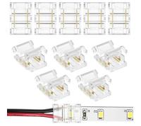 Connecteurs Ruban Led 10 Pcs Kit De 2 Pin Connecteurs Rapides Led De 10Mm Bande Lumineuse Pour Aux Bandes Rgb Cob[CA326]