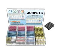 Connecteurs thermorétractables - 240/640 pièces d'assemblages de tuyaux en anneau de soudure, blocs de raccordement isolés fiables dans la boîte, kit de sertissage électrique polyvalent | Bricolage