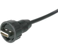 Connecteurs USB 2.0 - IP67 TRU COMPONENTS TC-A-KAB-USBA-MS-1M-203 mâle, droit USB A mâle avec câble de 1 m 1 pc(s)