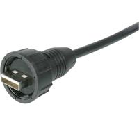 Connecteurs USB 2.0 - IP67 TRU COMPONENTS TC-A-KAB-USBA-MS-1M-203 mâle, droit USB A mâle avec câble de 1 m 1 pc(s)
