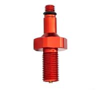Connectez votre pompe à la valve d'amortisseur avec adaptateur de valve d'amortisseur arrière de vélo en alliage d'aluminium 7075, longueur 34 mm (rouge)