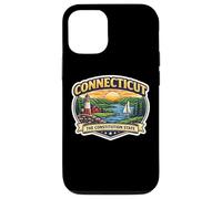 Connecticut : The Constitution State, Souvenir, Visiteur, Voyageur Coque pour iPhone 12/12 Pro