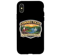 Connecticut : The Constitution State, Souvenir, Visiteur, Voyageur Coque pour iPhone X/XS