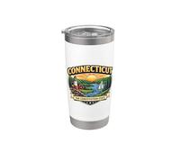 Connecticut : The Constitution State, souvenir, visiteur, voyageur Gobelet isotherme en acier inoxydable double paroi