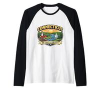 Connecticut : The Constitution State, Souvenir, Visiteur, Voyageur Manche Raglan